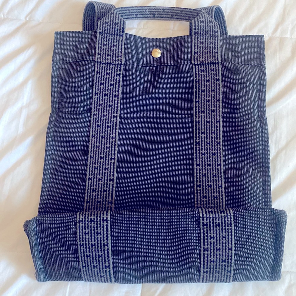 Hermès Grey Toile Herline mm backpack/tote